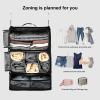TABITORA Travel Portable Hanging Shelves Closet Organizer Packing Luggage Storage with Multifunctional and Foldable Invisible Compartment,Lightweight, for Suitcase, RV,ClosetBlack,XXL view 4