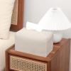 Tissue Box Cover PU Leather Tissue Holder Square Facial Tissue Case Facial Paper Organizer Dispenser for Bathroom, Vanity Countertop, Tabletop, Car, Rectangle, Griege view 3