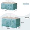 Tissue Box Cover PU Leather Tissue Holder Square Facial Tissue Case Facial Paper Organizer Dispenser for Bathroom, Vanity Countertop, Tabletop, Car, Rectangle, Griege view 4