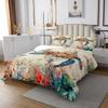 Erosebridal Octopus Bedspread, 3D Sea Turtle Bedding for Kids Boys Girls, Retro Sailboat Crab Reptile Quilt Set, Teal Jellyfish Coverlet Set, Marine Mediterranean Style Quilted Coverlet, King view 3