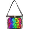 bisibuy Rainbow Box Pattern Clear Lunch Bag Stadium Approved PVC Plastic See Through Lunch box with Adjustable Strap for Sports Events Concerts Office view 1