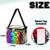 bisibuy Rainbow Box Pattern Clear Lunch Bag Stadium Approved PVC Plastic See Through Lunch box with Adjustable Strap for Sports Events Concerts Office view 3