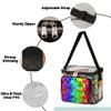 bisibuy Rainbow Box Pattern Clear Lunch Bag Stadium Approved PVC Plastic See Through Lunch box with Adjustable Strap for Sports Events Concerts Office view 4