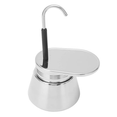 Single Spout Mocha Pot, Stainless Steel Espresso Maker Coffee Pot Espresso Maker,Portable Outdoor Camping Brewed Coffee Cup For Stove At Home Or Camping,50ml
