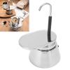 Single Spout Mocha Pot, Stainless Steel Espresso Maker Coffee Pot Espresso Maker,Portable Outdoor Camping Brewed Coffee Cup For Stove At Home Or Camping,50ml view 2