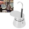 Single Spout Mocha Pot, Stainless Steel Espresso Maker Coffee Pot Espresso Maker,Portable Outdoor Camping Brewed Coffee Cup For Stove At Home Or Camping,50ml view 3
