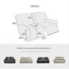 1/2/3 Seater Stretch Recliner Sofa Cover Jacquard Recliner Sofa Cover Thicken Spandex Sofa Cover with Elastic Bottom Furniture Protector Jacquard Highly Elastic Washable Anti-Slip Four Seasons ( Color view 2