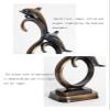 ALDEPO Sculpture Tabletop Two Dolphin Design Decorative Figurine Decoration-Marine Life Designs Gift-Decor Collection for Home/Desk Decorations Good Luck Collectible Ornaments Statue view 3