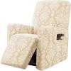 1/2/3 Seater Stretch Recliner Sofa Cover Jacquard Recliner Sofa Cover Thicken Spandex Sofa Cover with Elastic Bottom Furniture Protector Jacquard Highly Elastic Washable Anti-Slip Four Seasons ( Color view 1