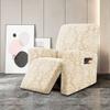1/2/3 Seater Stretch Recliner Sofa Cover Jacquard Recliner Sofa Cover Thicken Spandex Sofa Cover with Elastic Bottom Furniture Protector Jacquard Highly Elastic Washable Anti-Slip Four Seasons ( Color view 2