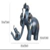 ALDEPO Sculpture Tabletop Parent-Child Elephant Decoration Living Room Wine Cabinet Crafts Lucky Elephants Figurine Decor Housewarming Gift Statue view 2