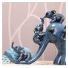 ALDEPO Sculpture Tabletop Parent-Child Elephant Decoration Living Room Wine Cabinet Crafts Lucky Elephants Figurine Decor Housewarming Gift Statue view 4