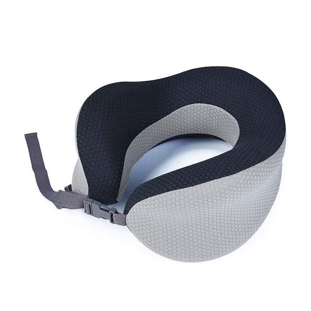 GIENEX Travel Pillow - Memory Foam Travel Pillow - Head, Neck Support Flight Pillow - Best for Long Travels on Airplane, Car, Bus or Home - with Storage Bag