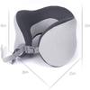 GIENEX Travel Pillow - Memory Foam Travel Pillow - Head, Neck Support Flight Pillow - Best for Long Travels on Airplane, Car, Bus or Home - with Storage Bag view 2