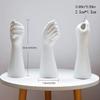MCHDMI Ceramic Vase, Creative Hand-Shaped Flower Vase, Tabletop White Arm Vase for Home Office Decoration view 2
