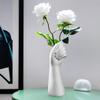 MCHDMI Ceramic Vase, Creative Hand-Shaped Flower Vase, Tabletop White Arm Vase for Home Office Decoration view 4