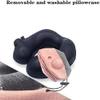 GIENEX Inflatable Travel Pillow Neck Cushion for Airplane or Car Travel,Washable Pillowcase U Shaped Office Napping Pillow with Earplugs and Eye Mask for Airplanes Cars Buses Trains Office view 4