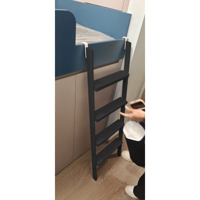 Rv Bunk Bed Ladder 66 Inch 60 70 ", School Dorm Apartment Loft Twin Double Beds Wide Step Ladder for Adults Teenagers Kids Climbing, Travel Trailer Hooked Top Bunks Ladder ( Color : Black , Size : 1.6
