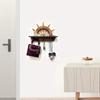 AKYLDI Wall Mounted Coat Rack Key Hooks, Entryway Key Holder for Wall with 3 Hooks Organizer for Wall Touch for Your Entryway, Drawing Room, Creative Wooden Rudder Style view 2