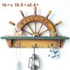 AKYLDI Wall Mounted Coat Rack Key Hooks, Entryway Key Holder for Wall with 3 Hooks Organizer for Wall Touch for Your Entryway, Drawing Room, Creative Wooden Rudder Style view 3