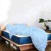 DIFFERENT SHEETING 3 Piece Duvet Cover Set - 100% Egyptian Quality Cotton Bedding & 600 Thread Count with Zipper Closure Quilts & Comforters Cover Set - Light Blue Solid, Oversize. view 3