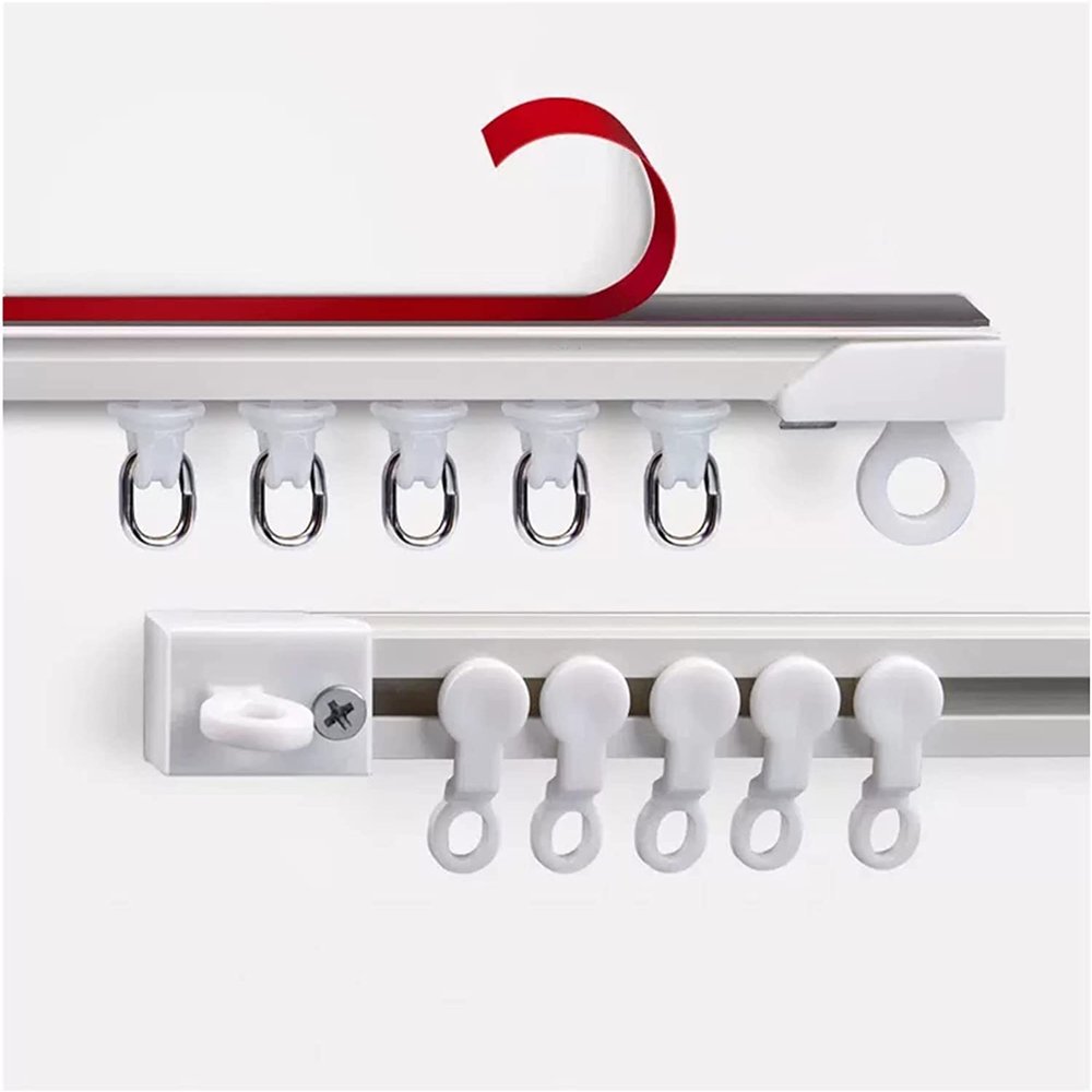 Ceiling Curtain Track Room Divider Hospital Curtain Self Adhesive Aluminum Curtain Rail, Ceiling or Wall Mount Sliding Curtain Track SystemHospital Porch Room Privacy Divider ( Color : Ceiling Mount