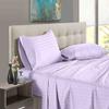 DIFFERENT SHEETING 4 Piece Sheet Set - Hotel Luxury 600 Thread Count Sheets & Pillowcases Bedding Fits Upto 18" Mattress -100% Egyptian Cotton 4 Piece Set - Lavender Stripe, Olympic Queen Size. view 2