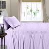 DIFFERENT SHEETING 4 Piece Sheet Set - Hotel Luxury 600 Thread Count Sheets & Pillowcases Bedding Fits Upto 18" Mattress -100% Egyptian Cotton 4 Piece Set - Lavender Stripe, Olympic Queen Size. view 3