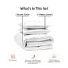 DIFFERENT SHEETING 3 Piece Duvet Cover Set - 100% Egyptian Quality Cotton Bedding & 600 Thread Count with Zipper Closure Quilts & Comforters Cover Set - Sage Stripe, King. view 4