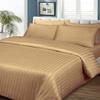 DIFFERENT SHEETING 3 Piece Duvet Cover Set - 100% Egyptian Quality Cotton Bedding & 600 Thread Count with Zipper Closure Quilts & Comforters Cover Set - Taupe Stripe, King. view 1