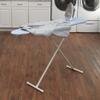 Household Essentials Ironing Board with Steel Top and Striped Design, Blue and White view 2