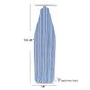 Household Essentials Ironing Board with Steel Top and Striped Design, Blue and White view 3
