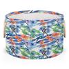 OKCELL-Blue Red Flower-Cute Big Basket-Egg Bunny Bucket for Kids Printed Canvas Candy Bucket Tote For Kids Empty with Handle view 2