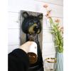 1 Pcs Of Rustic Western Black Bear Wall Beer Bottle Metal Opener With Rest view 4