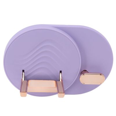 YWBL-WH Hair Dryer Shelf Wall Mounted Hair Dryer Holder No Punch Hair Dryer Holder Hair Tool Storage Holder for Bathroom (Purple)