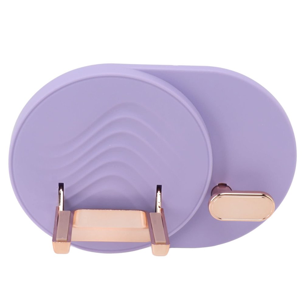 YWBL-WH Hair Dryer Shelf Wall Mounted Hair Dryer Holder No Punch Hair Dryer Holder Hair Tool Storage Holder for Bathroom (Purple)