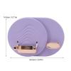 YWBL-WH Hair Dryer Shelf Wall Mounted Hair Dryer Holder No Punch Hair Dryer Holder Hair Tool Storage Holder for Bathroom (Purple) view 2