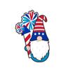 IG DESIGN Patriotic Shimmer Decoration 1 pc view 1