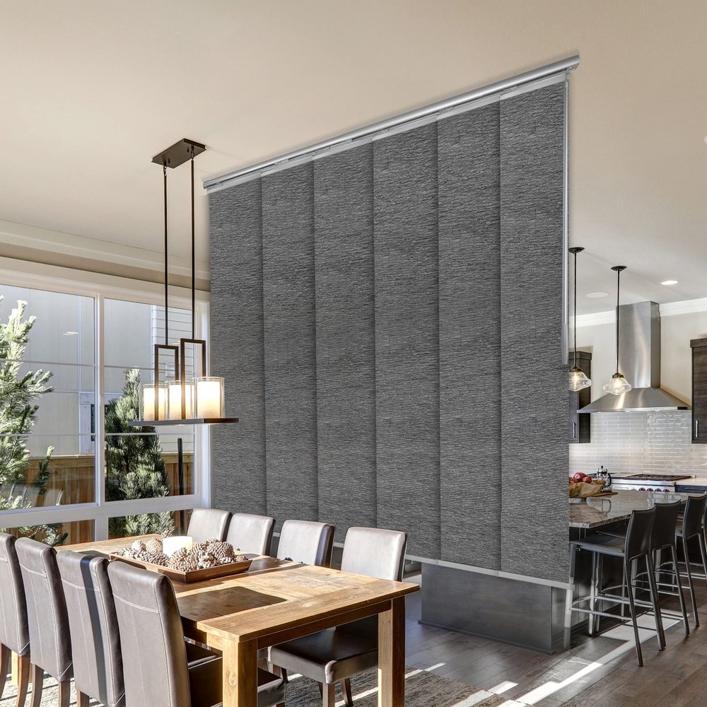 A&F Rod Dcor -Spotted Metal 6-Panel Single Rail Panel Track Room Divider Extendable 48"-84" W x 91.4" H, Panel Width 15.75"