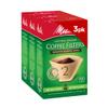 Melitta #2 Cone Coffee Filters, Natural Brown, 100 Count (Pack Of 3), 300 Total Filters - Fits all 2-6 Cup Cone Coffee Makers and 1-cup Pour-Over Brewers, Compostable, Tear-Resistant, Made in USA view 1