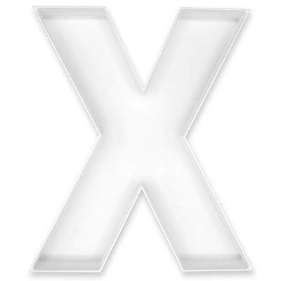 10" Reusable Plastic Box Form Tray Display for Treats, Charcuterie, Cake Pop, Candy, Charcuterie Box, Custom Charcuterie Letters Fillable - Reusable Letter Box - (White Plastic, X)