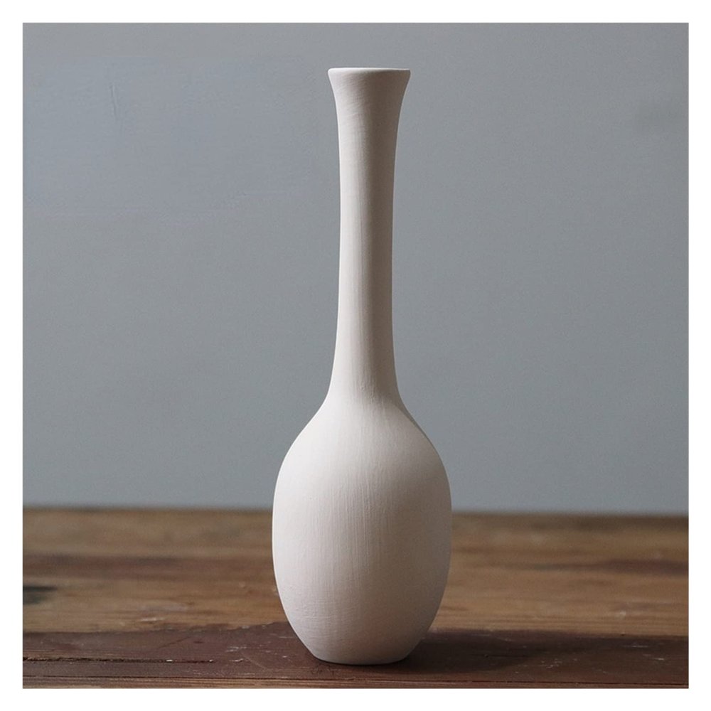Abstract Vases Art Ceramic Crafts Simplicity Vase Decoration Home Photography Props White Narrow Vase (Color : 25)