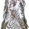 Northlight Sequined Layered Leaves Christmas Cone Tree - 20" - Platinum and Champagne Finish view 3