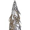 Northlight Sequined Layered Leaves Christmas Cone Tree - 20" - Platinum and Champagne Finish view 4