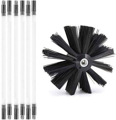 chimney sweep kit Chimney Sweep Kit, 6/9/12/15 Flexible Rods Chimney Brush, Electrical Rotary Drill Drive Sweeping Cleaning Tool Kits For Cleaning Dryer Vent/Duct,610mm,12 Rods ( Color : 6 Rods , Size