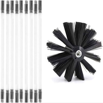 chimney sweep kit Chimney Sweep Kit, 6/9/12/15 Flexible Rods Chimney Brush, Electrical Rotary Drill Drive Sweeping Cleaning Tool Kits For Cleaning Dryer Vent/Duct,610mm,12 Rods ( Color : 9 Rods , Size