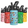 BJPKPK Insulated Water Bottle with Straw Lid, 15 oz Stainless Steel Metal Water Bottles, Reusable Leak Proof BPA Free Water Bottles, Cups, Thermo, Playground view 1