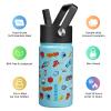 BJPKPK Insulated Water Bottle with Straw Lid, 15 oz Stainless Steel Metal Water Bottles, Reusable Leak Proof BPA Free Water Bottles, Cups, Thermo, Playground view 2