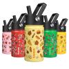 BJPKPK Insulated Water Bottle with Straw Lid, 15 oz Stainless Steel Metal Water Bottles, Reusable Leak Proof BPA Free Water Bottles, Cups, Thermo, Yummy view 1