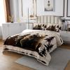 Feelyou Bear Bedspread Western Wildlife Bear Printed Kids Quilted Coverlet for Boys Girls Wild Animal Coverlet Set Breathable Quilted Room Decor Twin Size view 3